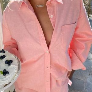 Djerf Avenue Breezy Shirt Apricot